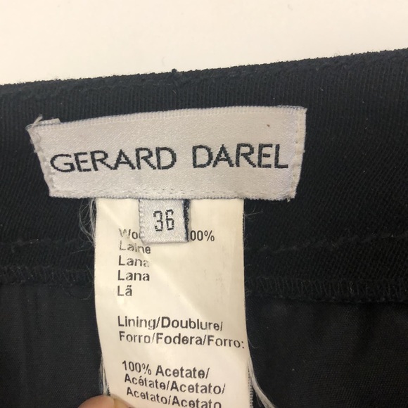 Gerard Darel 36 (4 USA) Skirt Black Wool Pleated Zipper PocketS & Back Closure - Picture 5 of 6